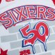 Men's Philadelphia 76ers Mitchell & Ness x Tats Cru White Hardwood Classics Fashion Jersey