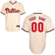 Philadelphia Phillies Cream Men's Customized MLB Jersey