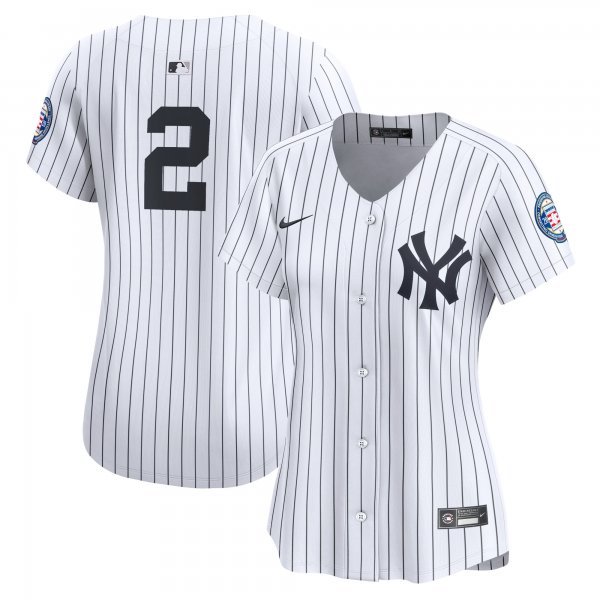 Women's New York Yankees Derek Jeter Nike White Home Limited Player Jersey