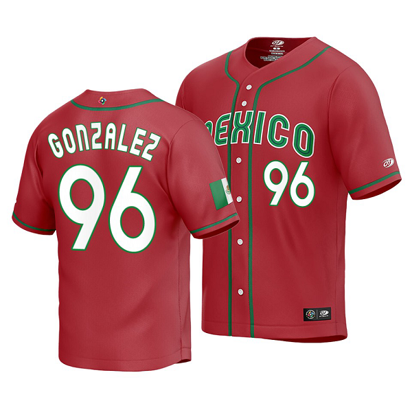 Mexico Baseball Felipe Gonzalez 2023 World Baseball Classic Red Replica Jersey