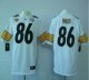 Nike Pittsburgh Steelers #86 Hines Ward White With 80TH Patch Men's Embroidered NFL Game Jersey