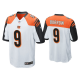 Men's #9 Joe Burrow Cincinnati Bengals White 2020 NFL Draft Game Jersey