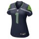 Women's Seattle Seahawks Number 1 Mom Nike College Navy Game Jersey