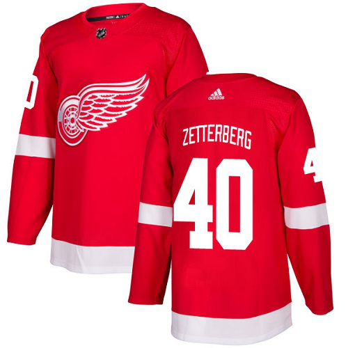 Adidas Detroit Red Wings #40 Henrik Zetterberg Red Home Stitched NHL Jersey