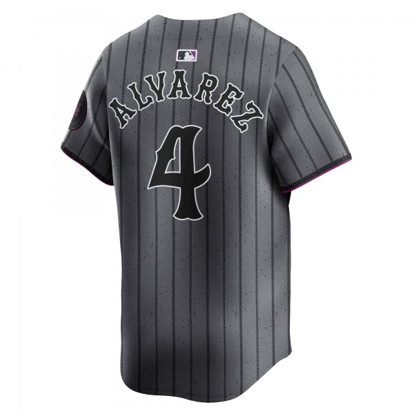 Men's New York Mets Francisco Alvarez Nike Graphite 2024 City Connect Limited Player Jersey