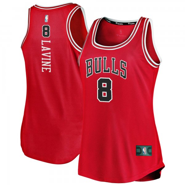 Women's Chicago Bulls Zach LaVine Fanatics Red Fast Break Tank Jersey - Icon Edition