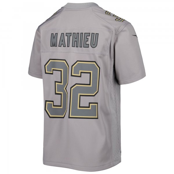 Youth New Orleans Saints Tyrann Mathieu Nike Gray Atmosphere Game Jersey