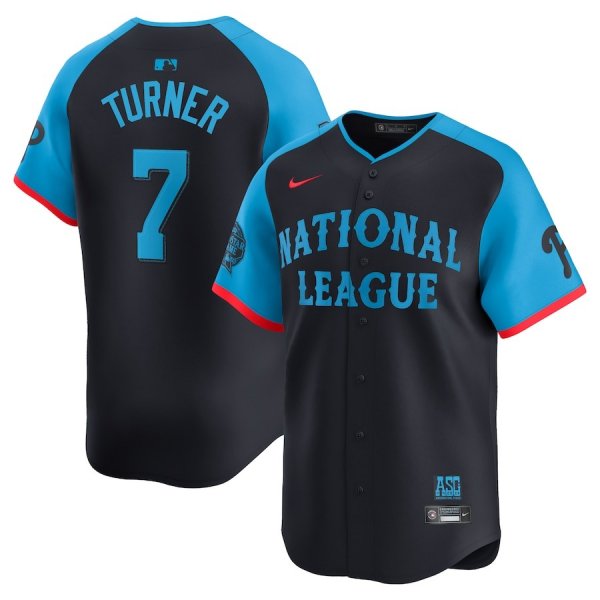 Men's Philadelphia Phillies #7 Trea Turner Nike Navy 2024 MLB All-Star Game Jersey