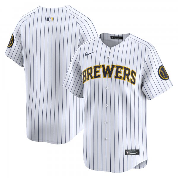 Men's Milwaukee Brewers  Nike White  Alternate Limited Jersey