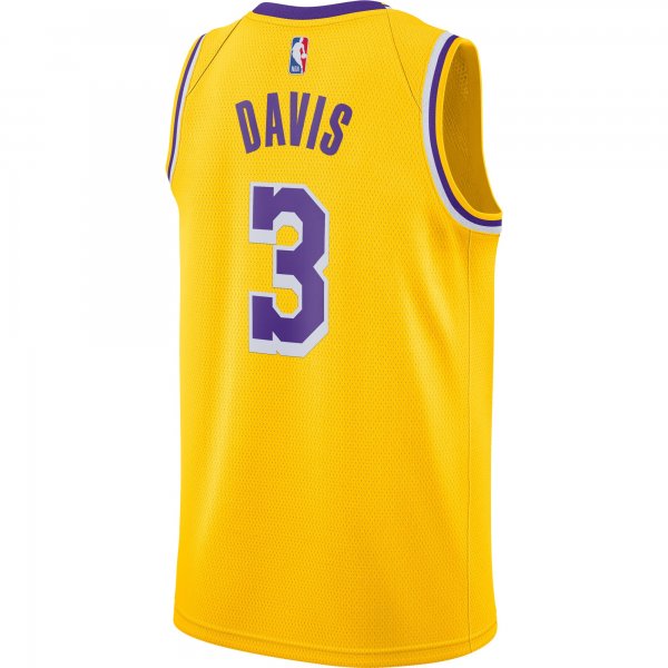 Men's Los Angeles Lakers Anthony Davis Nike Gold Swingman Jersey - Icon Edition