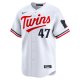 Men's Minnesota Twins Edouard Julien Nike White Home Limited Player Jersey