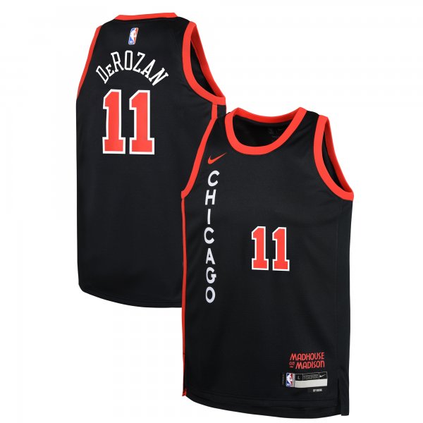 Youth Chicago Bulls DeMar DeRozan Nike Black  Swingman Replica Jersey - City Edition