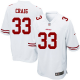 Men's Nike San Francisco 49ers #33 Roger Craig Game Road White NFL Jersey