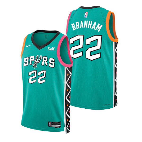 Men's San Antonio Spurs #22 Malaki Branham Nike 2022 City Edition Swingman Jersey