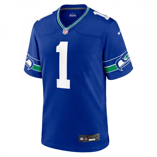 Men's Seattle Seahawks Warren Moon Nike Royal Throwback Retired Player Game Jersey