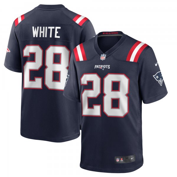 Men's New England Patriots James White Nike Navy Game Player Jersey