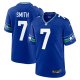 Men's Seattle Seahawks Geno Smith Nike Royal Throwback Player Game Jersey