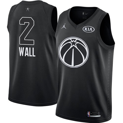 Men's Nike Washington Wizards #2 John Wall Black Jordan Swingman 2018 All-Star Game NBA Jersey