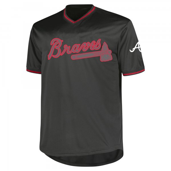 Men's Atlanta Braves Profile Charcoal Big & Tall Pop Fashion Jersey