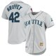 Men's Seattle Mariners Ken Griffey Jr. Mitchell & Ness Gray 20th Anniversary Cooperstown Collection Jersey