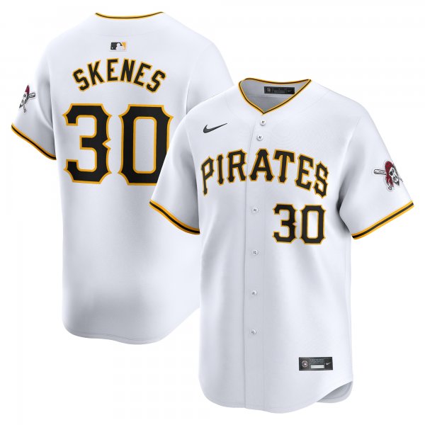 Men's Pittsburgh Pirates Paul Skenes Nike White Home Limited Player Jersey