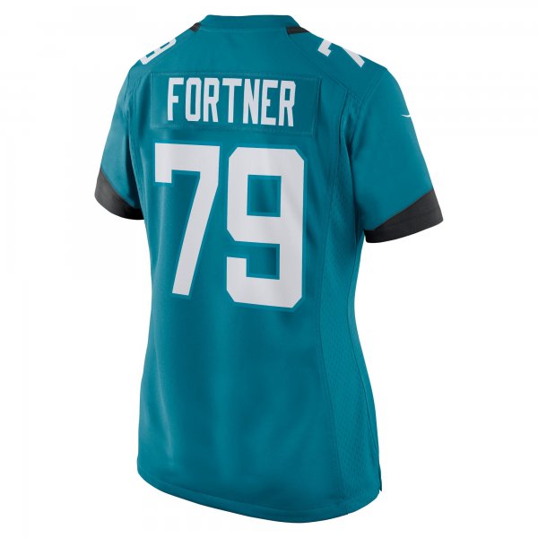 Women's Jacksonville Jaguars Luke Fortner Nike Teal Game Jersey