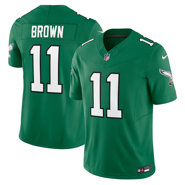 Men's Philadelphia Eagles #11 A.J. Brown Nike Kelly Green Alternate Vapor F.U.S.E. Limited Jersey