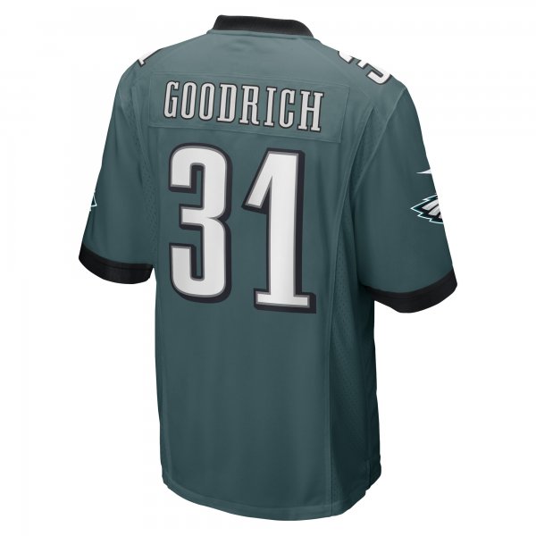 Men's Philadelphia Eagles Mario Goodrich Nike Midnight Green Game Player Jersey