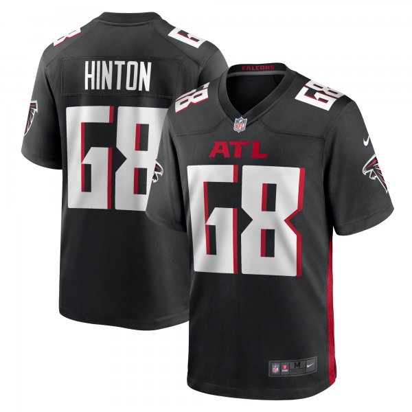 Men's Atlanta Falcons Kyle Hinton Nike  Black Team Game Jersey