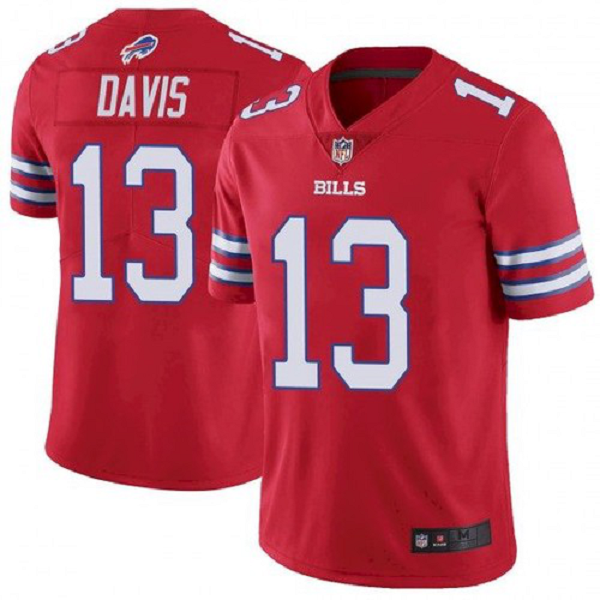 Men's Nike NFL Buffalo Bills Gabriel Davis #13 Red Vapor Untouchable Limited Stitched Jersey