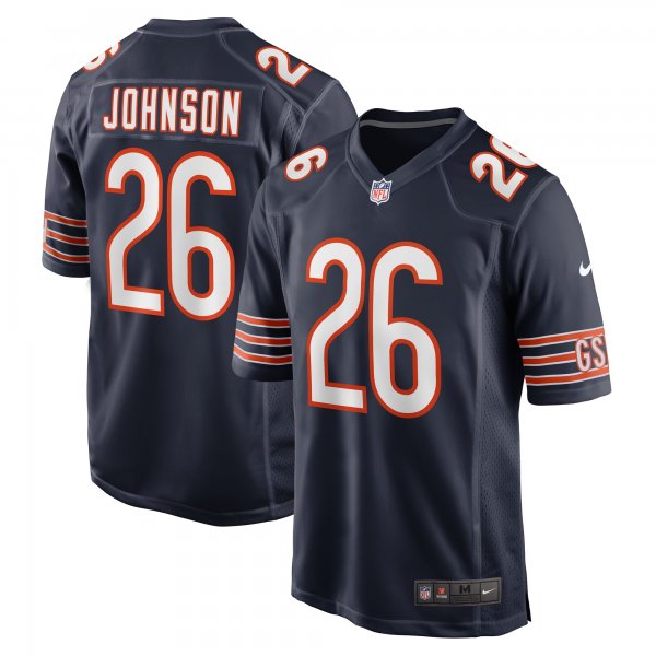 Men's Chicago Bears Quindell Johnson Nike  Navy Team Game Jersey