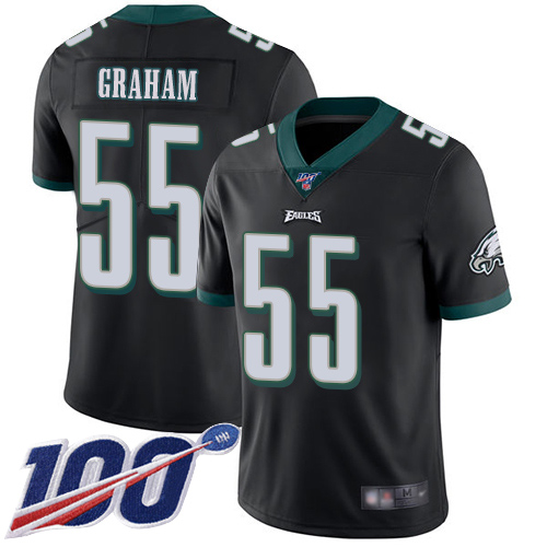 Philadelphia Eagles #55 Brandon Graham Black Alternate Men's Stitched NFL 100th Season Vapor Limited Jersey