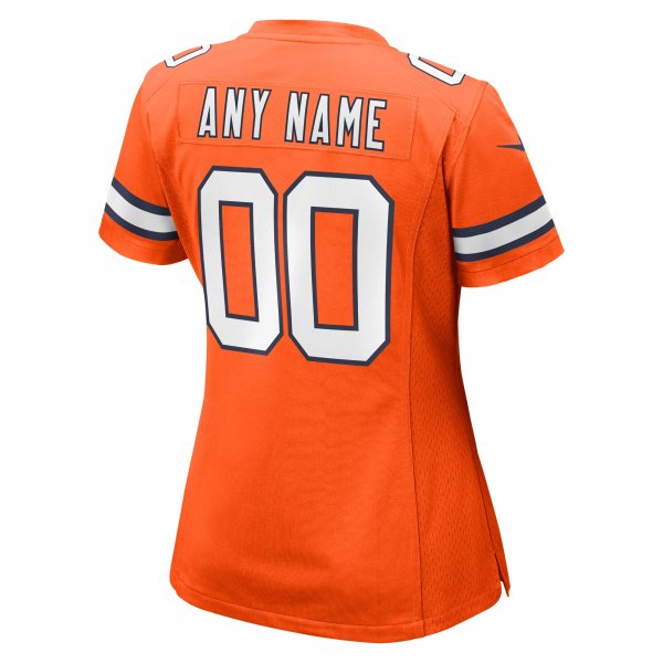 Women's Denver Broncos  Nike Orange Alternate Custom Game Jersey