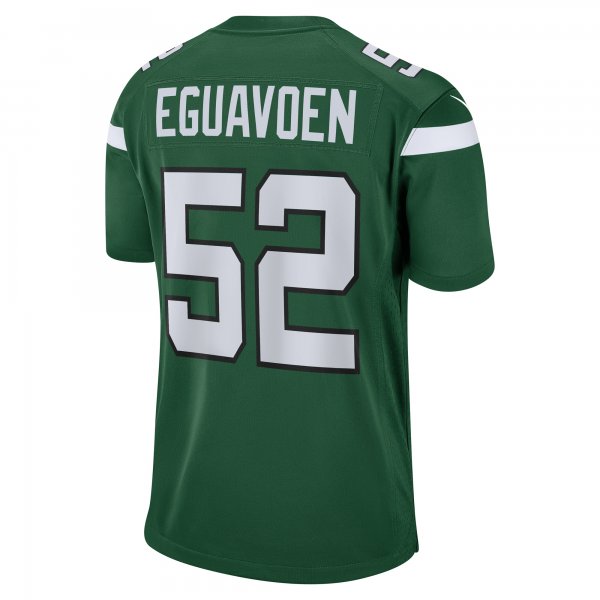 Men's New York Jets Sam Eguavoen Nike Gotham Green  Game Jersey