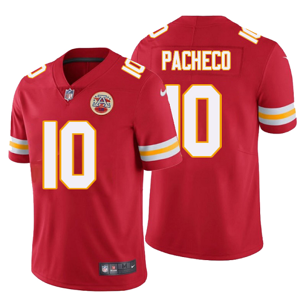 Men's Nike NFL Kansas City Chiefs Isiah Pacheco #10 Red Stitched Limited Jersey