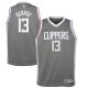 Youth LA Clippers Paul George Nike Gray 2020/21 Swingman Player Jersey - Earned Edition