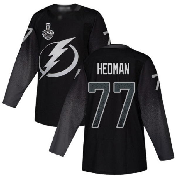 Adidas Lightning #77 Victor Hedman Black Alternate 2020 Stanley Cup Final Stitched NHL Jersey