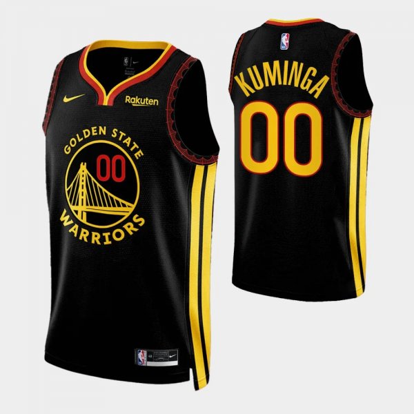 2023-24 City Edition Golden State Warriors #00 Jonathan Kuminga Black Swingman Jersey