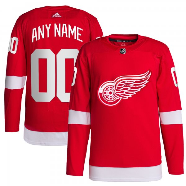 Men's Detroit Red Wings  adidas Red Home  Primegreen Custom Jersey