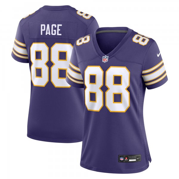 Women's Minnesota Vikings Alan Page Nike Purple Classic Retired Player Jersey