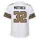 Youth New Orleans Saints Tyrann Mathieu Nike White Game Jersey