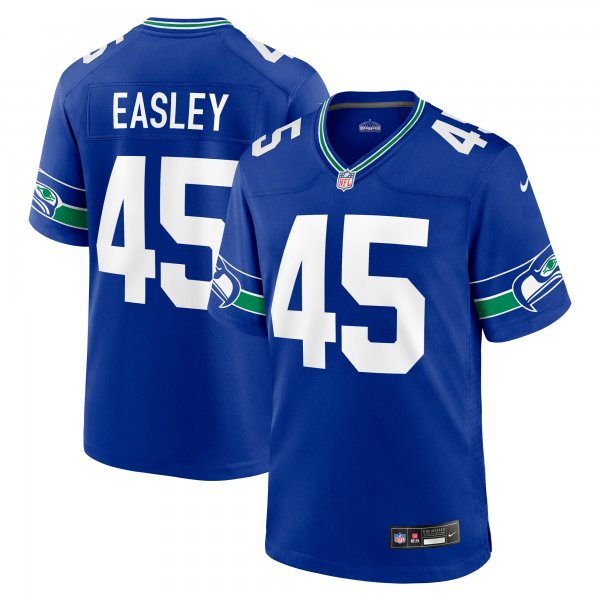 Men's Seattle Seahawks Kenny Easley Nike Royal Throwback Retired Player Game Jersey