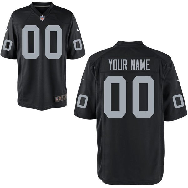 Youth Nike Las Vegas Raiders Black Custom Game NFL Jersey