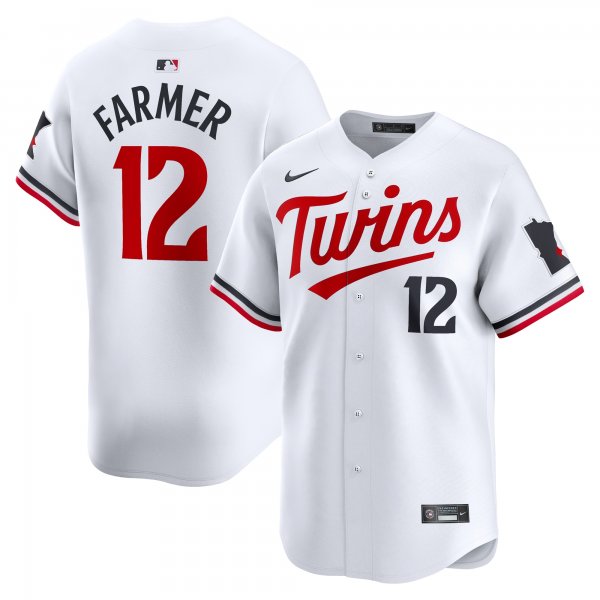 Men's Minnesota Twins Kyle Farmer Nike White Home Limited Player Jersey