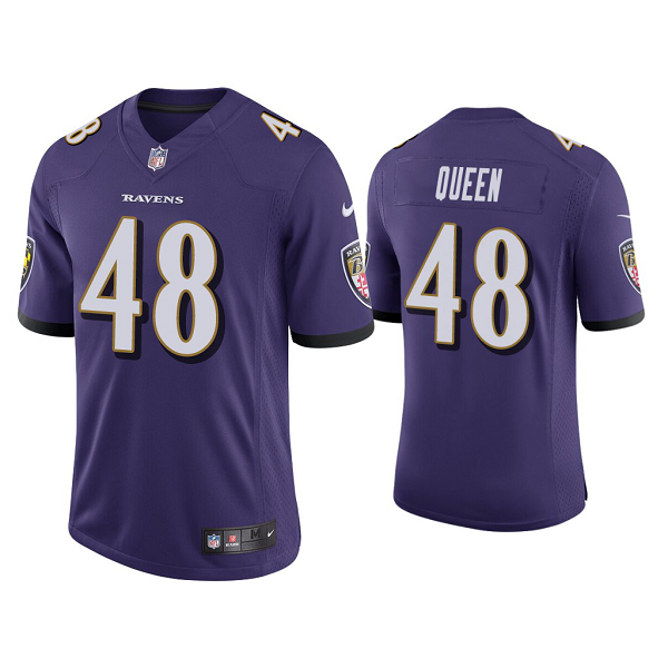 Men's #48 Patrick Queen Baltimore Ravens Purple 2020 NFL Draft Vapor Limited Jersey