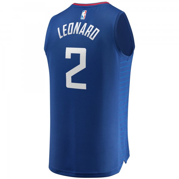 Youth LA Clippers Kawhi Leonard Fanatics Blue 2019/20 Fast Break Replica Jersey - Icon Edition