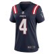 Women's New England Patriots Bailey Zappe Nike Navy Game Player Jersey