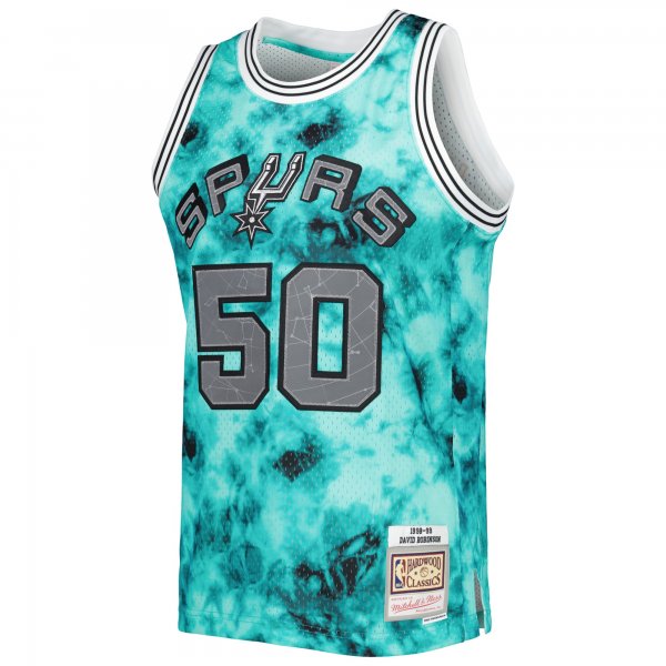 Men's San Antonio Spurs David Robinson Mitchell & Ness Teal 1998/99 Galaxy Swingman Jersey