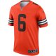 Men's Cleveland Browns Baker Mayfield Nike Orange Inverted Legend Jersey