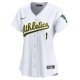 Women's Oakland Athletics Nike White #1 Mom Home Limited Jersey